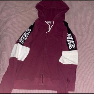PINK brand maroon zip up jacket